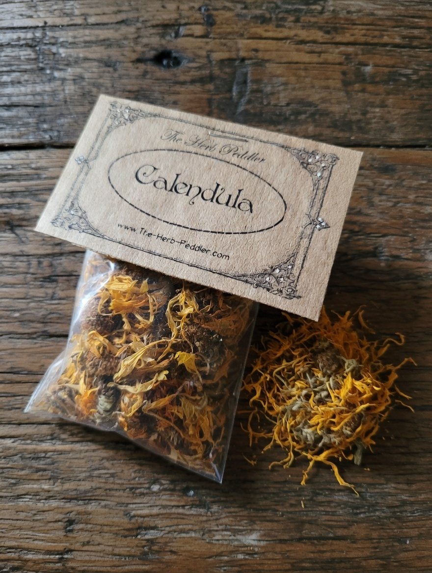The Herb Peddler Calendula flowers dried herb in resealable bag