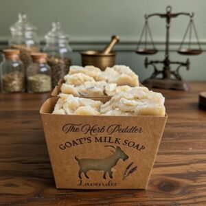 Goats Milk Lavender Soap with no artificial additives - The Herb Peddler
